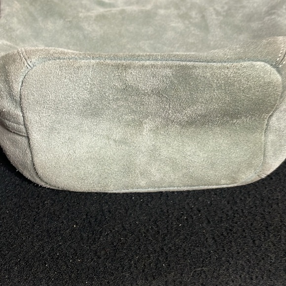Light blue/grey suede coach hobo shoulder bag - Picture 8 of 8